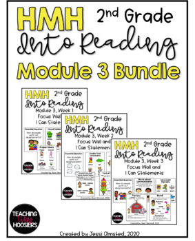 Preview of 2nd Grade HMH Into Reading MODULE 3 Focus Wall and I Can Statements *BUNDLE*