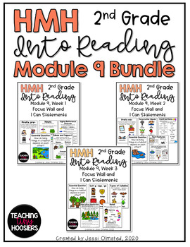 Preview of 2nd Grade HMH Into Reading Module 9 Focus Wall and I Can Statements *BUNDLE*
