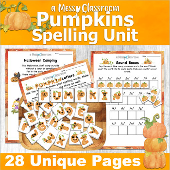 Preview of 2nd Grade Halloween Fall Pumpkin Spelling -mp -ng Preconsonantal Nasals & Poetry