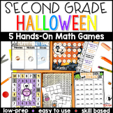2nd Grade Halloween Math Center Games and Activities