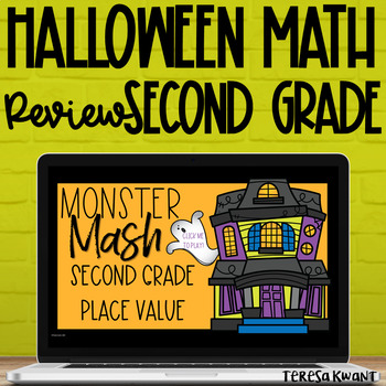 Preview of 2nd Grade Halloween Math Place Value Google Slides | Distance Learning