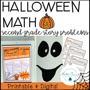 Preview of 2nd Grade Halloween Math Story Problems