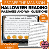 2nd Grade Halloween Reading Comprehension Escape Room ELA 