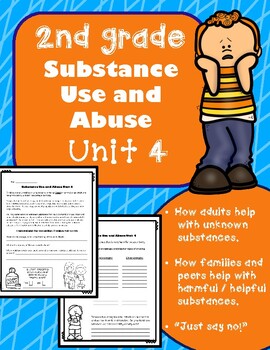Preview of 2nd Grade Health - Unit 4: Substance Use and Abuse Activities and Worksheets
