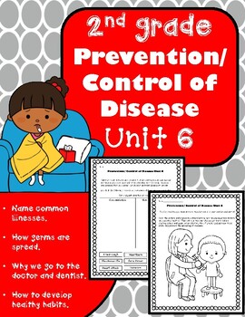 Preview of 2nd Grade Health - Unit 6: Prevention / Control of Disease Worksheets