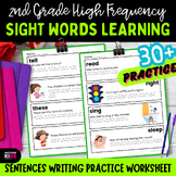 2nd Grade High Frequency Sight Words Learning & Sentences 