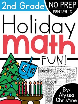 Preview of 2nd Grade Holiday | Christmas Math Printables