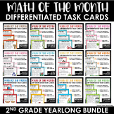 2nd Grade Math Task Cards Math Spiral Review Monthly Diffe