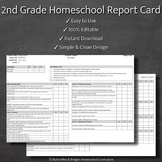 2nd Grade Homeschool Report Card