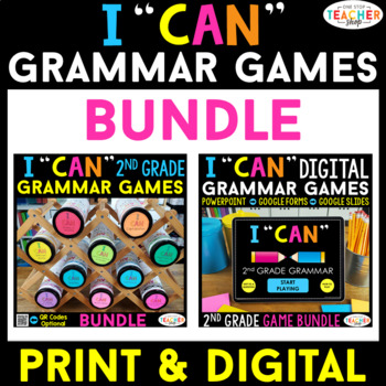 Preview of 2nd Grade I CAN Grammar Games & Centers | DIGITAL & PRINT Bundle