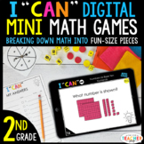 2nd Grade I CAN Mini Math Games DIGITAL BUNDLE | 43 Games 