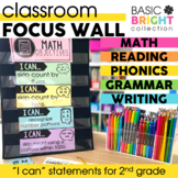 2nd Grade I Can Statements | Common Core | Focus Wall Headers