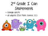 2nd Grade I Can Statements- Monster Themed (All Subjects)