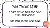2nd Grade "I Can" Statements (NEW Math Standards) Polka Dot Theme