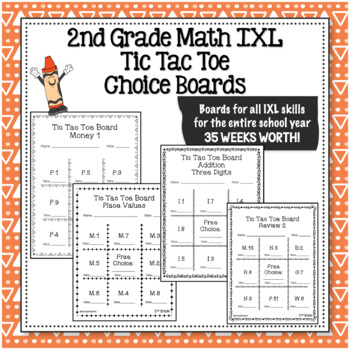 Math Tic Tac Toe K, 1st & 2nd Grade