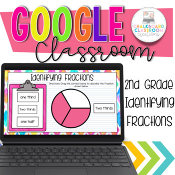 Preview of 2nd Grade Identifying Fractions for Google Classroom 2.G.A.3