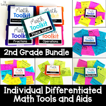 Preview of 2nd Grade Individual Math Tool Kit Aids Year Long Bundle Distance Learning