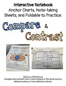 Preview of 2nd Grade Interactive Literacy Notebooks: Compare & Contrast/ Text Evidence
