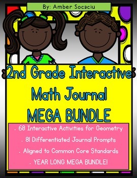 Preview of 2nd Grade Interactive Math Journal Bundle