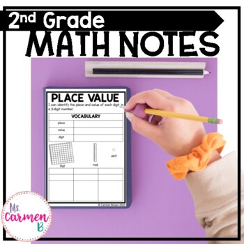 Preview of 2nd Grade Interactive Math Notes and Practice Activities
