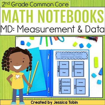 Preview of 2nd Grade Math Interactive Notebook - Measurement, Graphing, Money, Telling Time