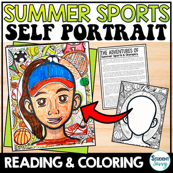Preview of Summer Olympics 2024 Summer Sports Self Portrait Template Bulletin Board