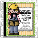 2nd Grade Interactive Reading Notebook 100% Common Core Aligned PDF included