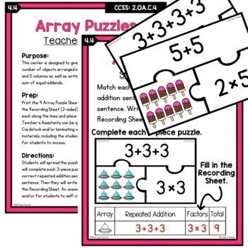 2nd grade intro to multiplication unit ccss differentiated worksheets