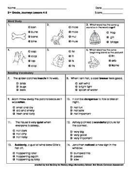 journeys grade 2 weekly tests pdf lesson 11