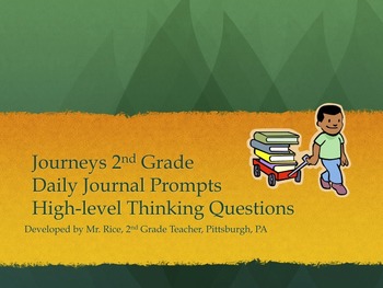 Preview of 2nd Grade Journeys Daily Writing Prompts- Unit 1