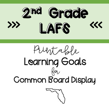 Preview of 2nd Grade LAFS Standards (Reading + Writing) Printable for Common Board