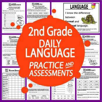 Preview of 2nd Grade LANGUAGE Test Prep – Daily Grammar Review + ELA Morning Work Practice