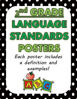 Preview of Language Standards Posters/Anchor Charts ~2nd Grade Common Core