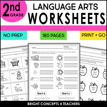 Preview of 2nd Grade Language Arts Worksheets / 2nd Grade Morning Work