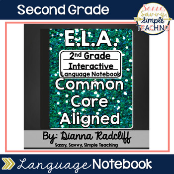 Preview of 2nd Grade Language Interactive Notebook {CCSS Aligned}