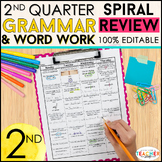 2nd Grade Language Spiral Review | 2nd Grade Grammar Revie