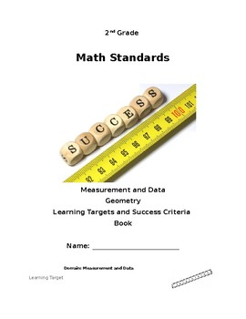 Preview of 2nd Grade Learning Targets and Success Criteria Book (Measurement/Geometry)