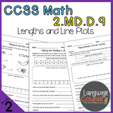 2nd Grade, Lengths and Line Plots- No Prep Practice Worksheets