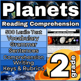 2nd Grade Lexile 500 Planets Reading Comprehension Passage