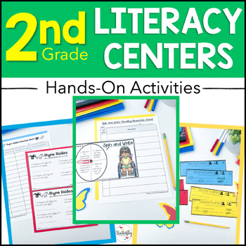 Preview of 2nd Grade Literacy Centers and Games Phonics Grammar Hands-On Year Long Centers