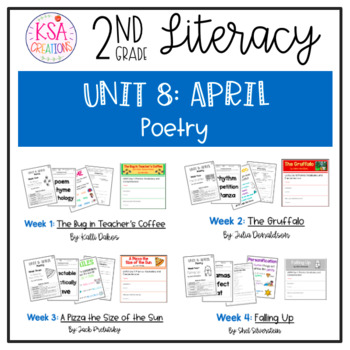 Preview of 2nd Grade Literacy | Unit 8 - April Bundle | 4 Weeks | Distance Learning