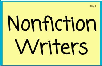 Preview of 2nd Grade Lucy Writing unit: HOW TO GUIDE FOR NONFICTION WRITING