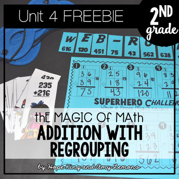 Preview of 2nd Grade Magic of Math FREEBIE:  Addition With Regrouping