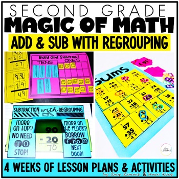 Preview of 2 & 3 Digit Addition & Subtraction with Regrouping w/ Double Digit Regrouping