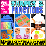 2nd Grade Magic of Math for 2D Shapes, 3D Shapes, Fraction