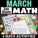 2nd Grade March Math Centers, St. Patrick's Day Game Sprin