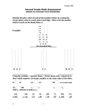2nd Grade Math Assessment [(CUMLATIVE) answer key & RUBRIC