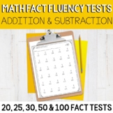 2nd Grade Math Assessment: Addition & Subtraction Fact Flu