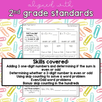 Second Grade Math help for standardized tests, games, counting, skip  counting