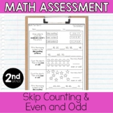 Skip Counting and Even & Odd Assessment aligned with 2nd g
